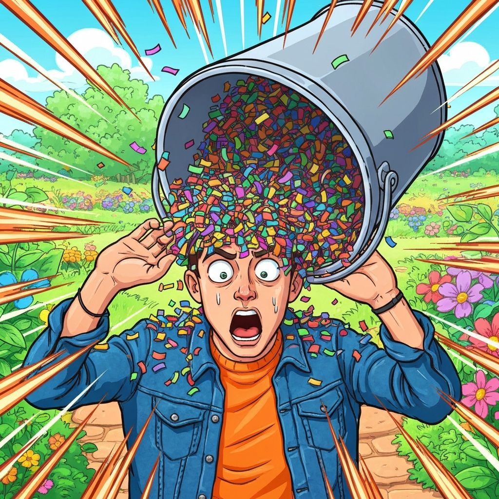 Confetti prank illustration